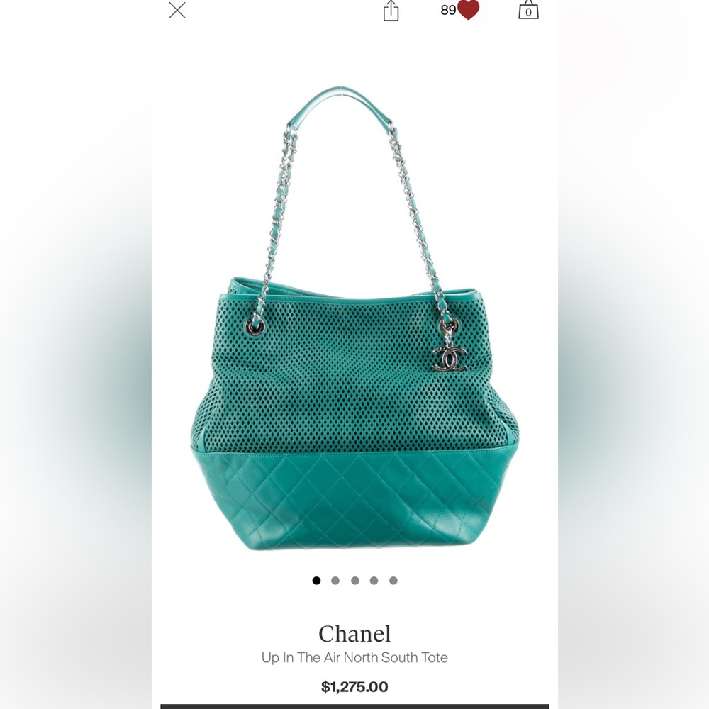 Green mesh CHANEL Shoulder Bag